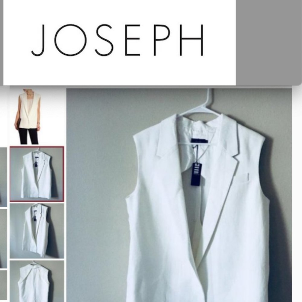 JOSEPH (London) linen cotton vest gilet waistcoat (EU 44)